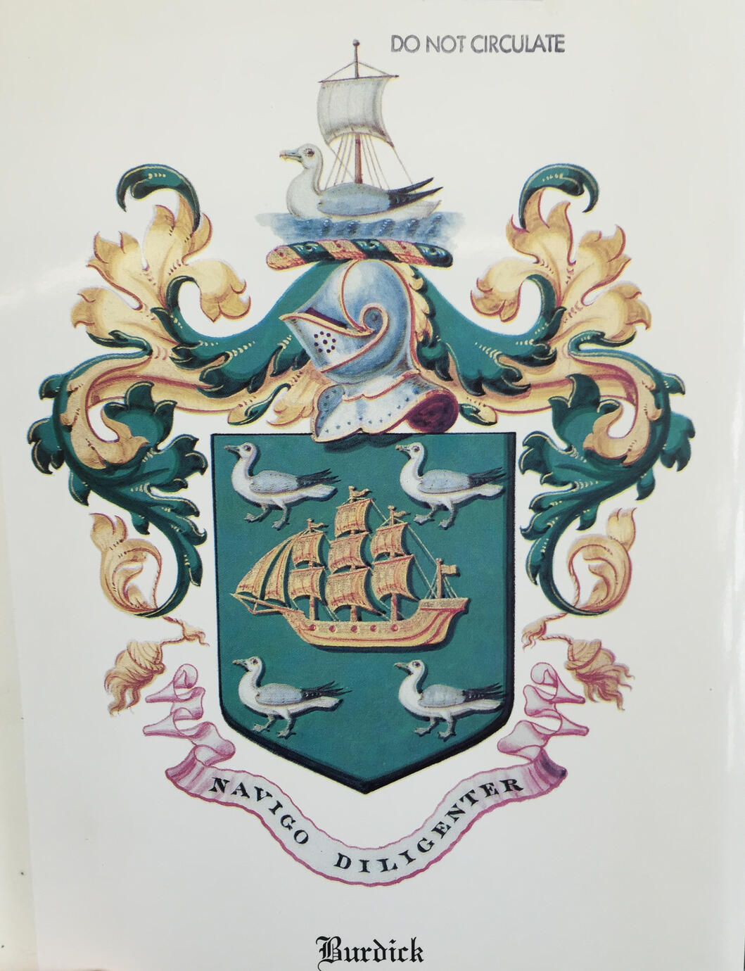 Burdick family crest